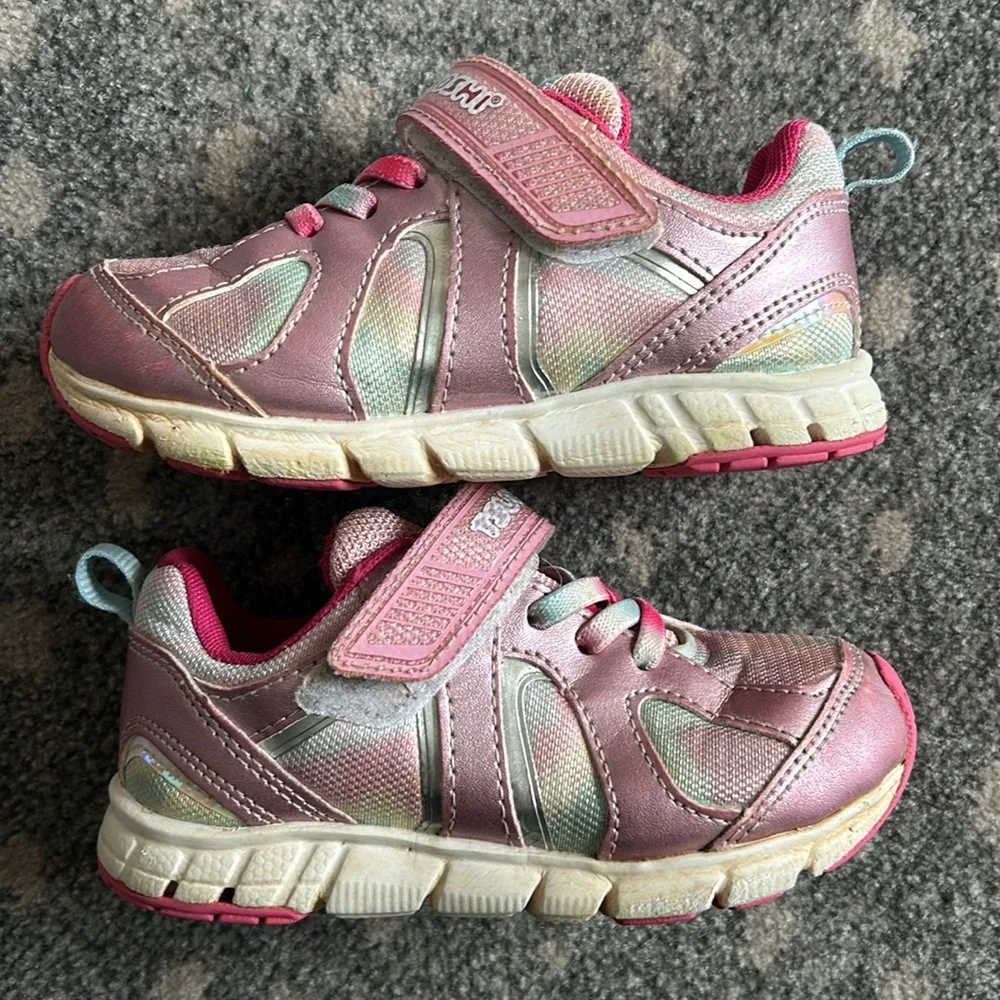 Tsukihoshi pink metallic sneakers size 9 - Picture 3 of 5